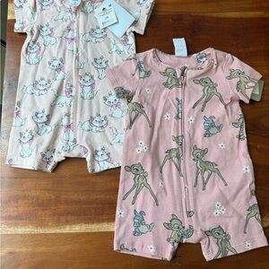 Disney Pink Bambi & Marie Short-Sleeve Romper Set
